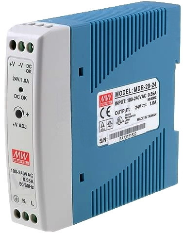 منبع تغدیه یا پاور سوییچینگ مینول MW مدل MDR-20-24