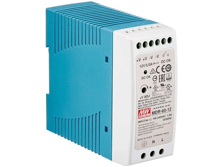 منبع تغدیه یا پاور سوییچینگ مینول MW مدل MDR-60-12